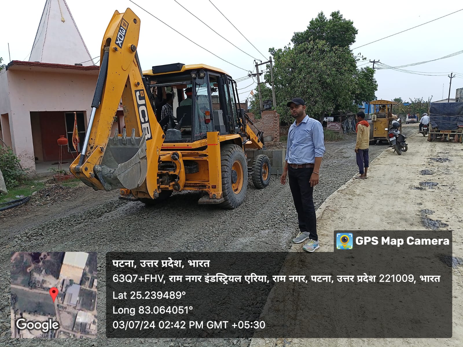 Construction of the KC drain/RCC drain in the first, second, and Edhe phases of the Lalpur Residential Scheme.